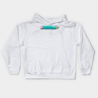 Turquoise Pencil Kids Hoodie